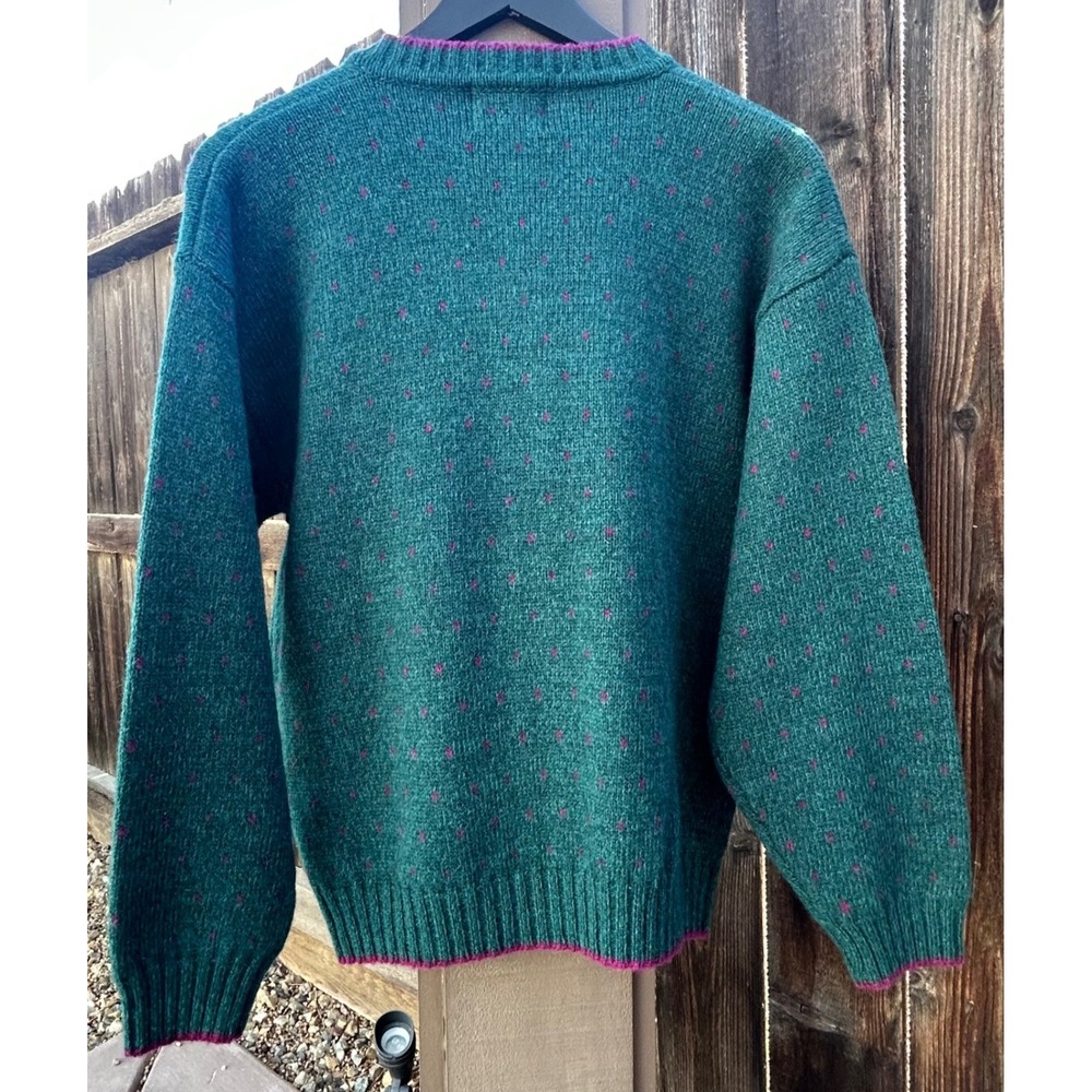 Vintage Woolrich Mallard Cardigan Sweater Womens M Green Wool Hong Kong - Picture 3 of 12
